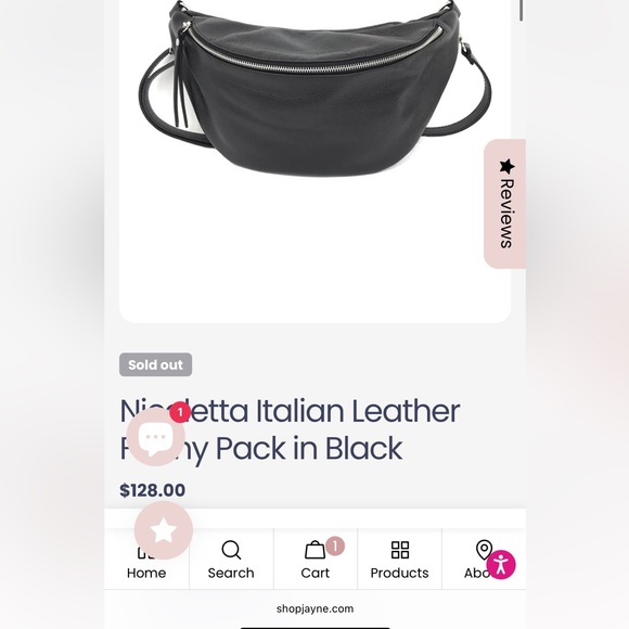 Elegant Black Leather Sling Bag - Picture 4 of 5